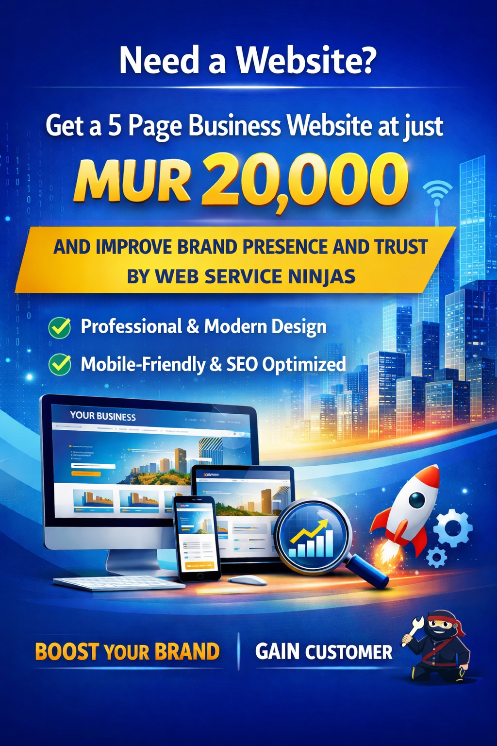 Web Service Ninjas - 5 Page Business Website Offer